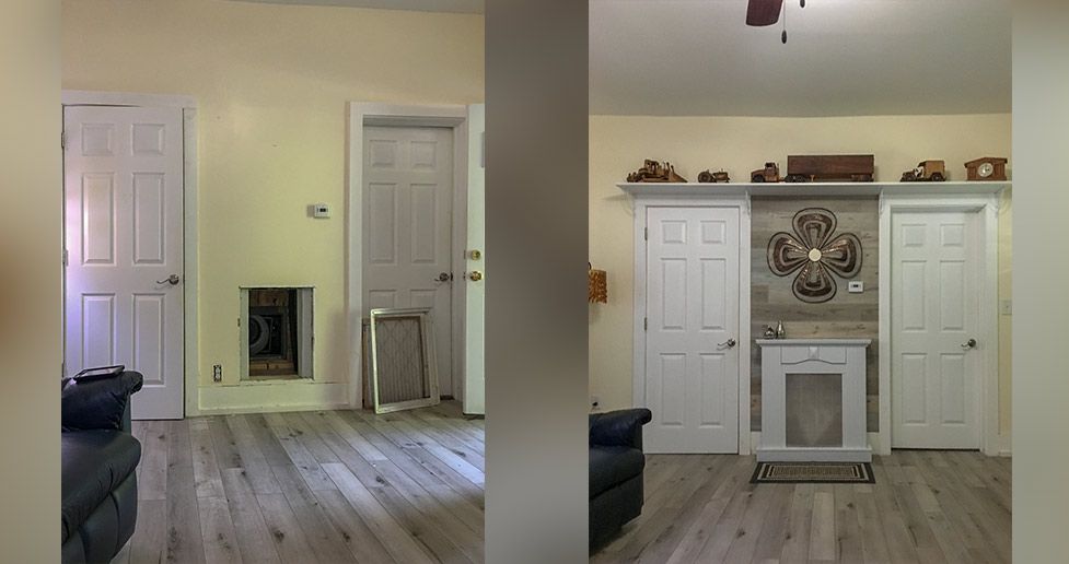 Living Room Fireplace Project by Lori at Menards®